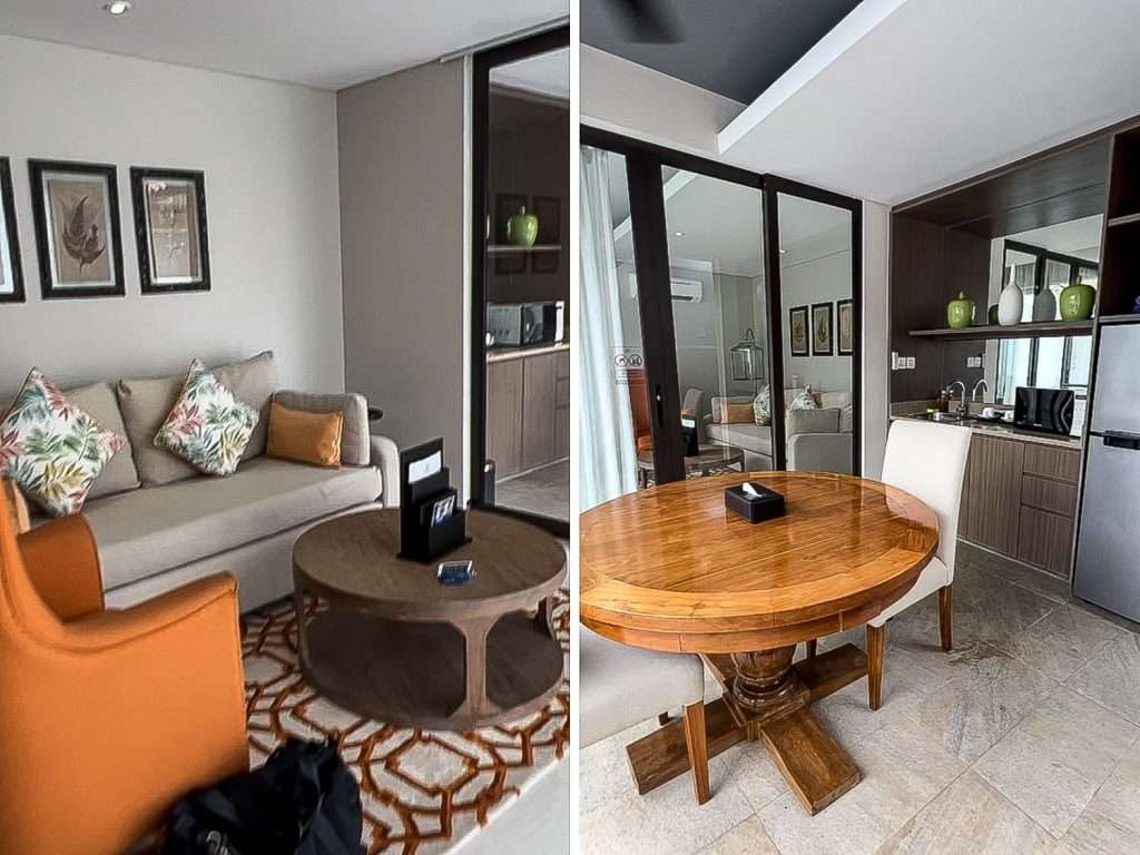 Living area of the villa - Pantai Indah Lagoi Review 